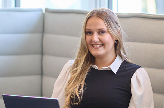 young woman with laptop